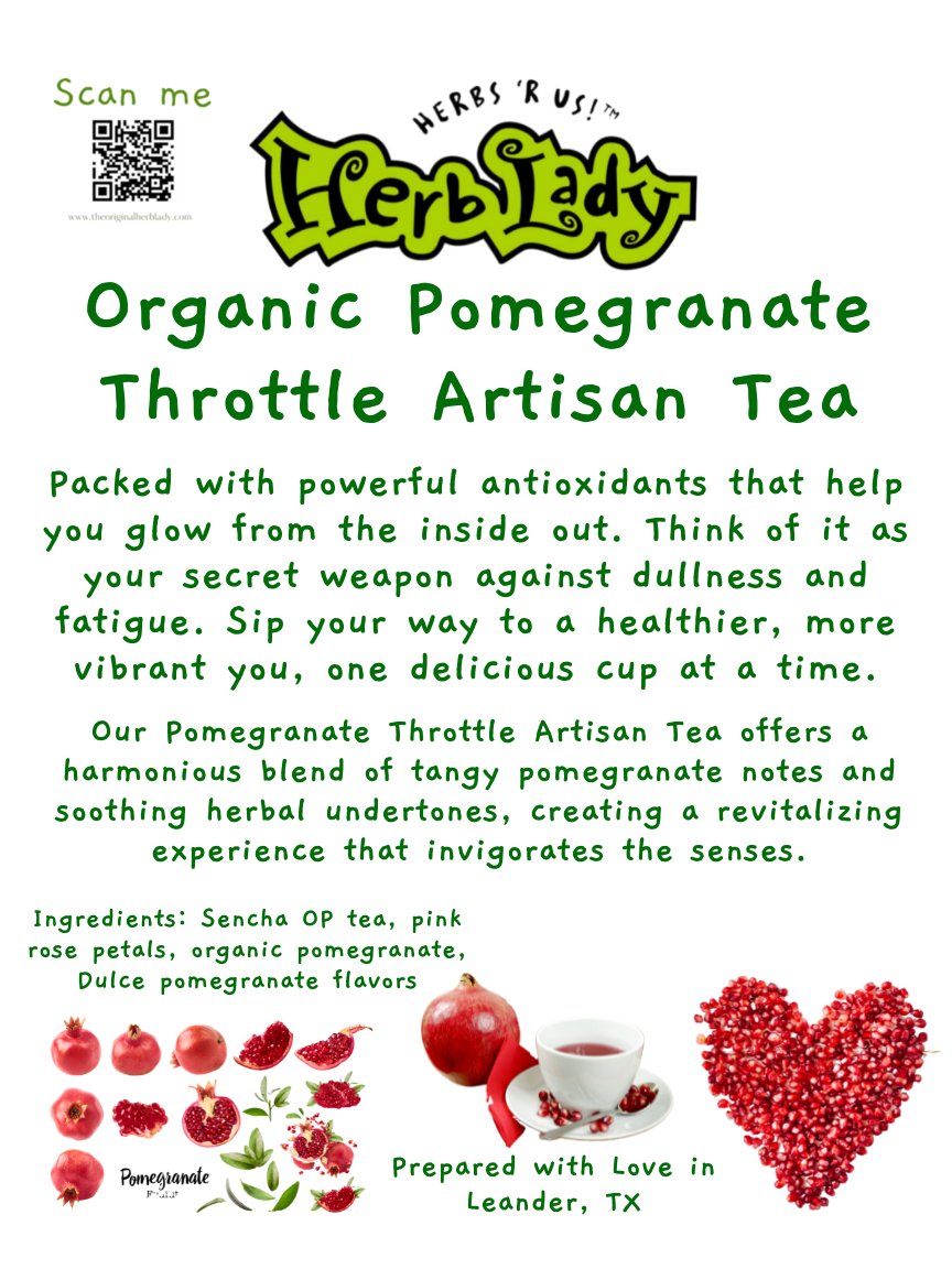 Organic Pomegranate Throttle Artisan Tea 1 Organic Pomegranate Throttle Artisan Tea