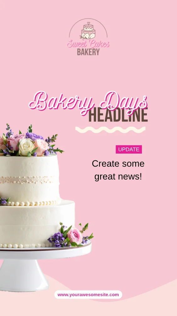 Home 2 Sweet cakes canva template