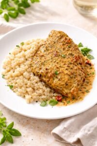 Tuscan chicken inspired Franco-Italian creamed chicken