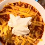A bowl of Texas Chili