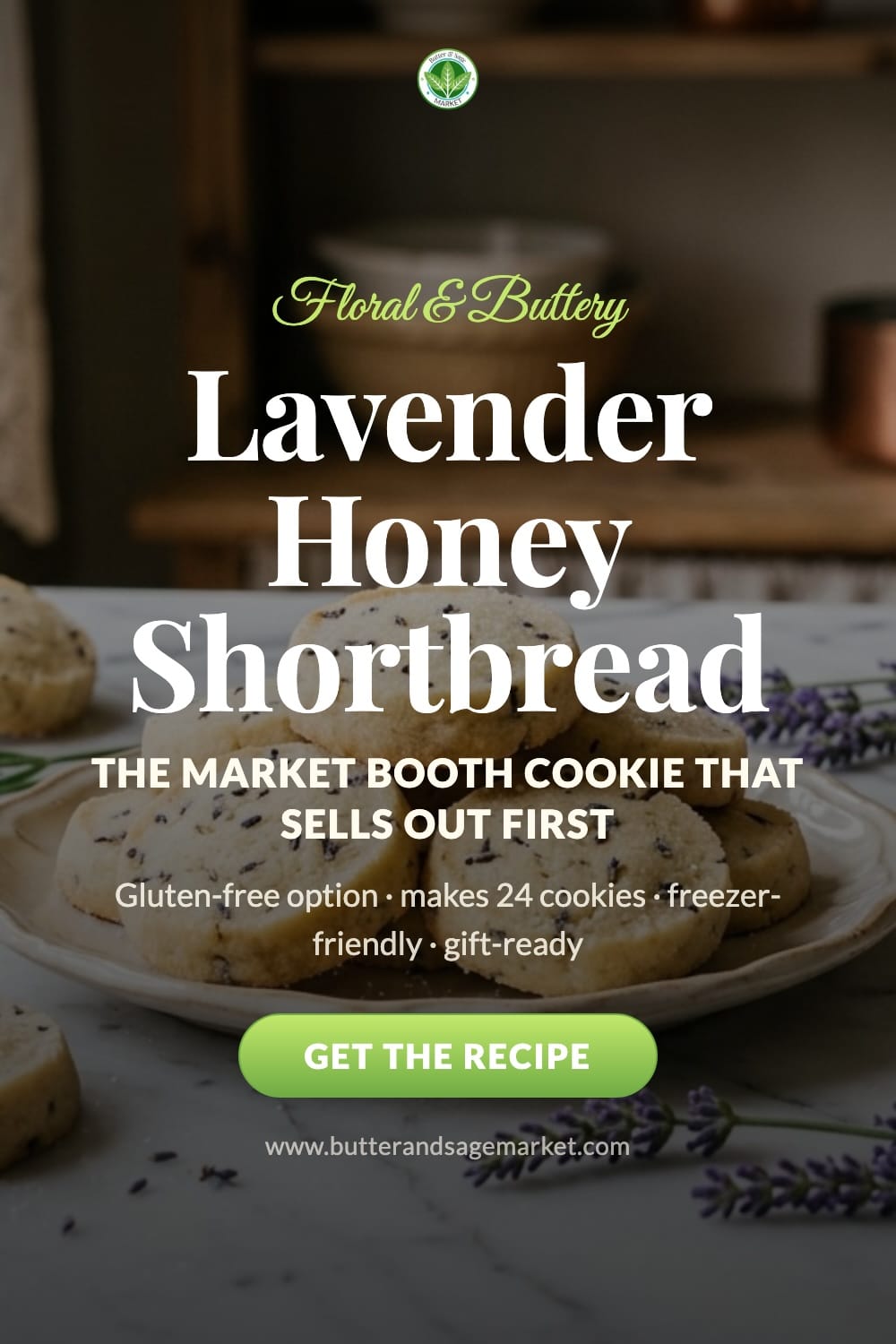 Lavender Honey Shortbread Cookies