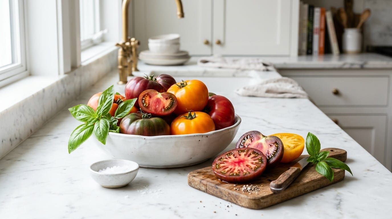 How to grow tomatoes at home — ripe tomatoes on a vine in a home garden