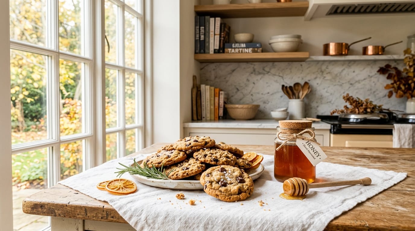Connecticut cottage food law 2026 — homemade cookies and honey jar on white linen in a bright kitchen