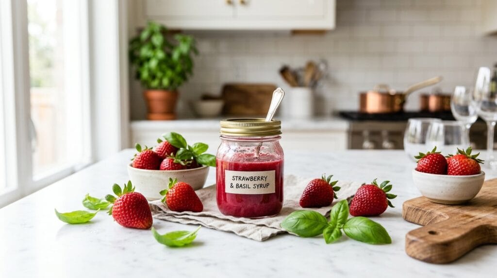 Strawberry Basil Simple Syrup