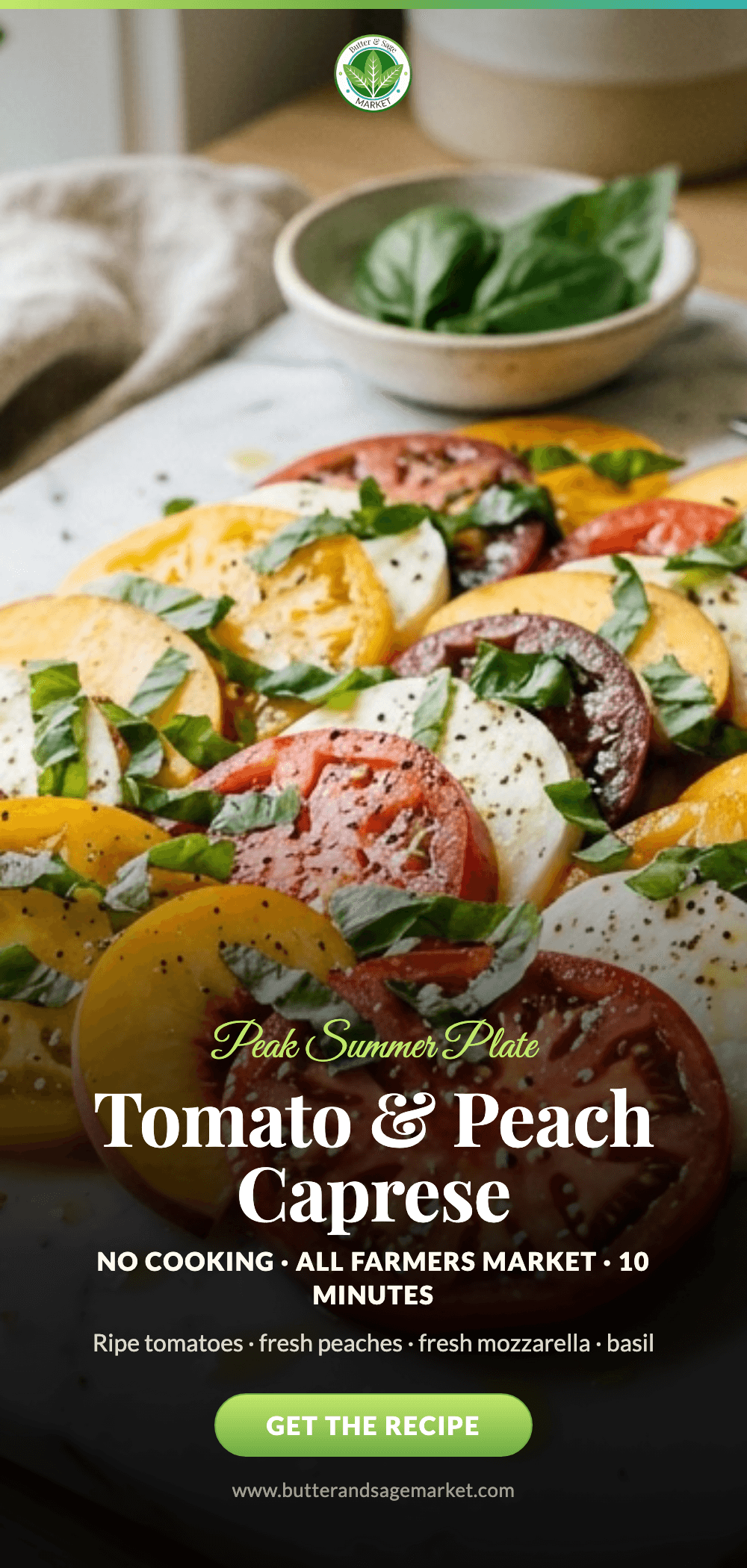 Tomato and Peach Caprese