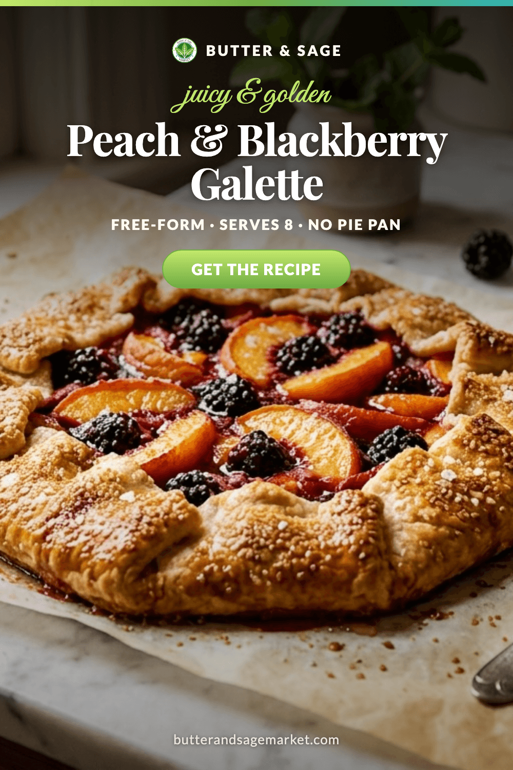 Summer Peach & Blackberry Galette