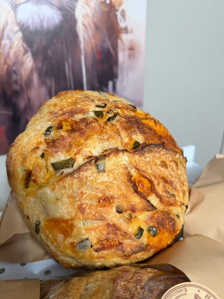 Jalapeño cheddar Sourdough loaf
