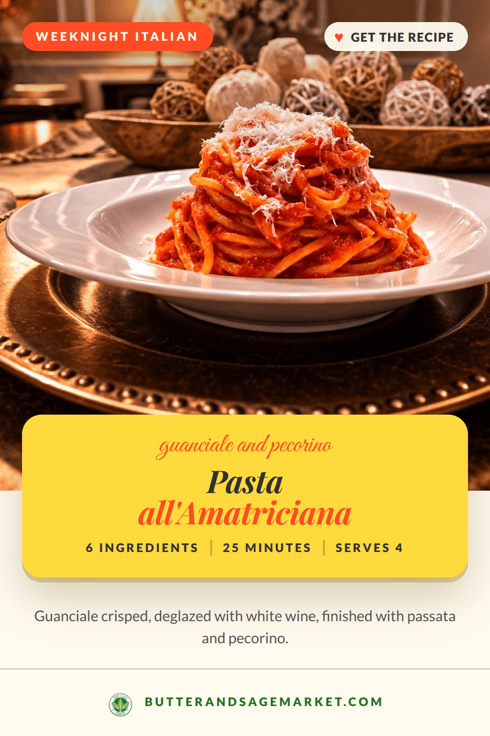 Gourmet Made Easy: Pasta all’Amatriciana for a Cozy Weeknight Dinner 3 Pasta all’Amatriciana