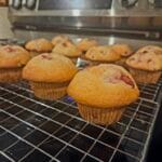 Strawberry Bakery Style Muffins