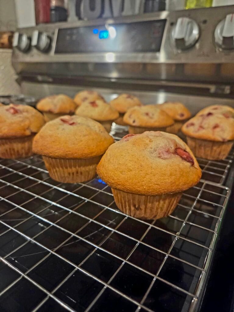 Strawberry Bakery Style Muffins