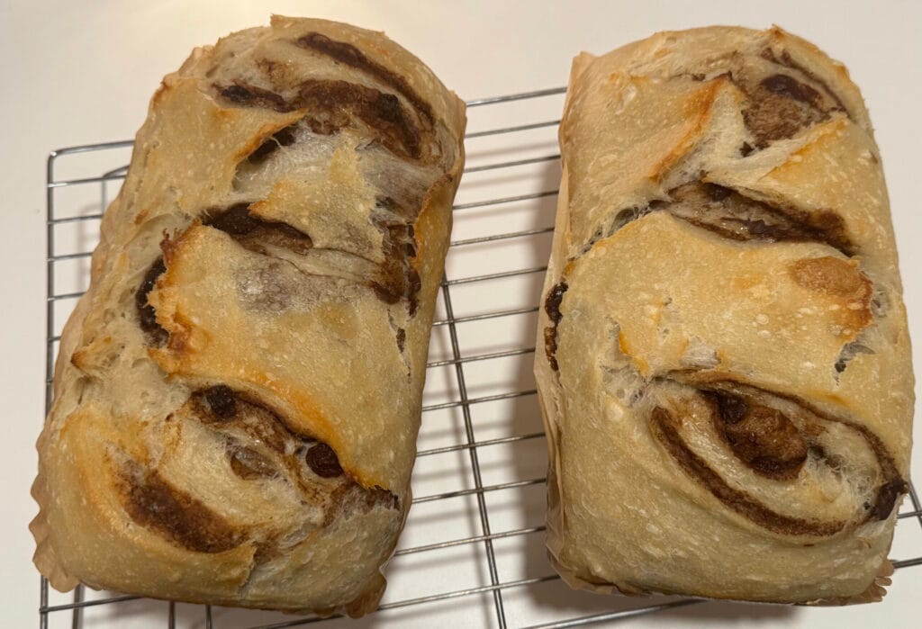 Sourdough Cinnamon Raisin Swirl Loaf