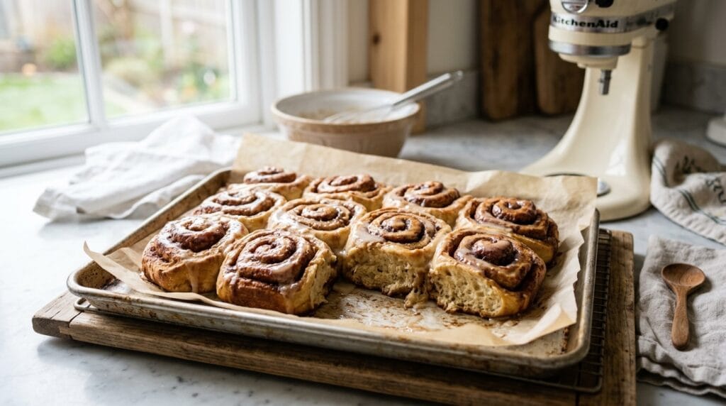 Overnight Sourdough Cinnamon Rolls