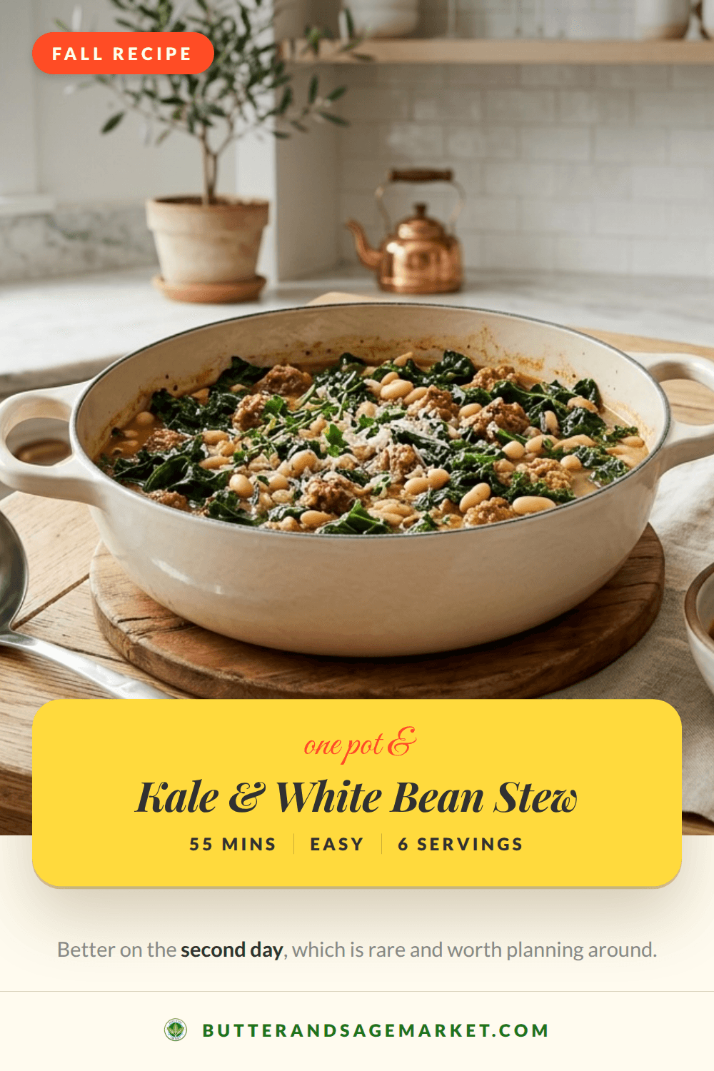 Kale and White Bean Stew with Sausage